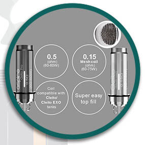 aspire cleito pro αντιστασεις