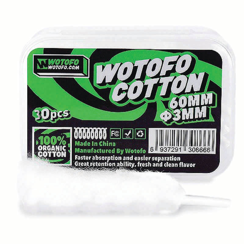wotofo_agleted_cotton_3mm_30pieces_vapeshelter wotofo agleted 3mm 30pieces