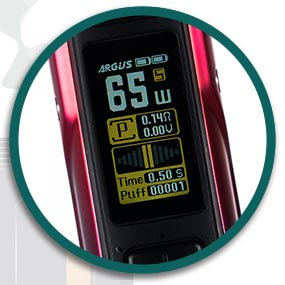 voopoo argus gt kit οθονη