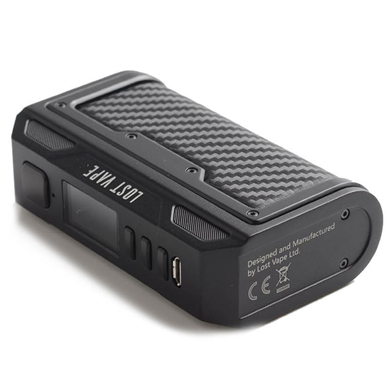 lost vape thelema dna 250c μαυρο carbon fiber πλαγια