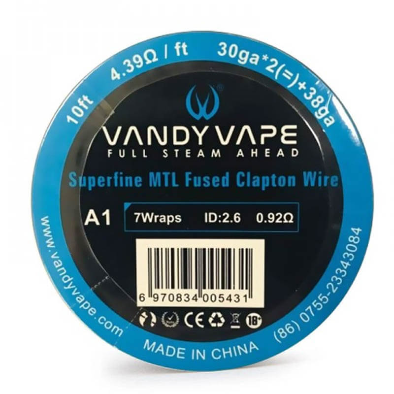 vandy-vape-wire-suprefine-mtl-fused-clapton-kanthal-30ga-vapeshelter vandy vape συρμα superfine mtl fused clapton kanthal 30ga