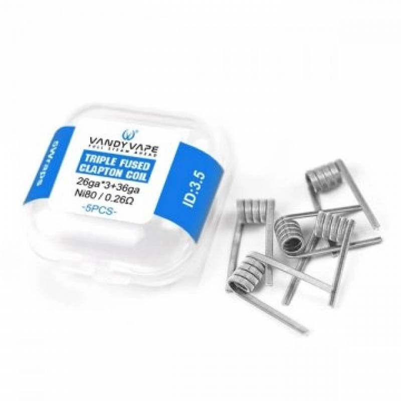vandy-vape-prebuilt-triple-fused-clapton-coils-ni80-0.26-vapeshelter vandy vape ετοιμες αντιστασεις triple fused clapton ni80 0.26