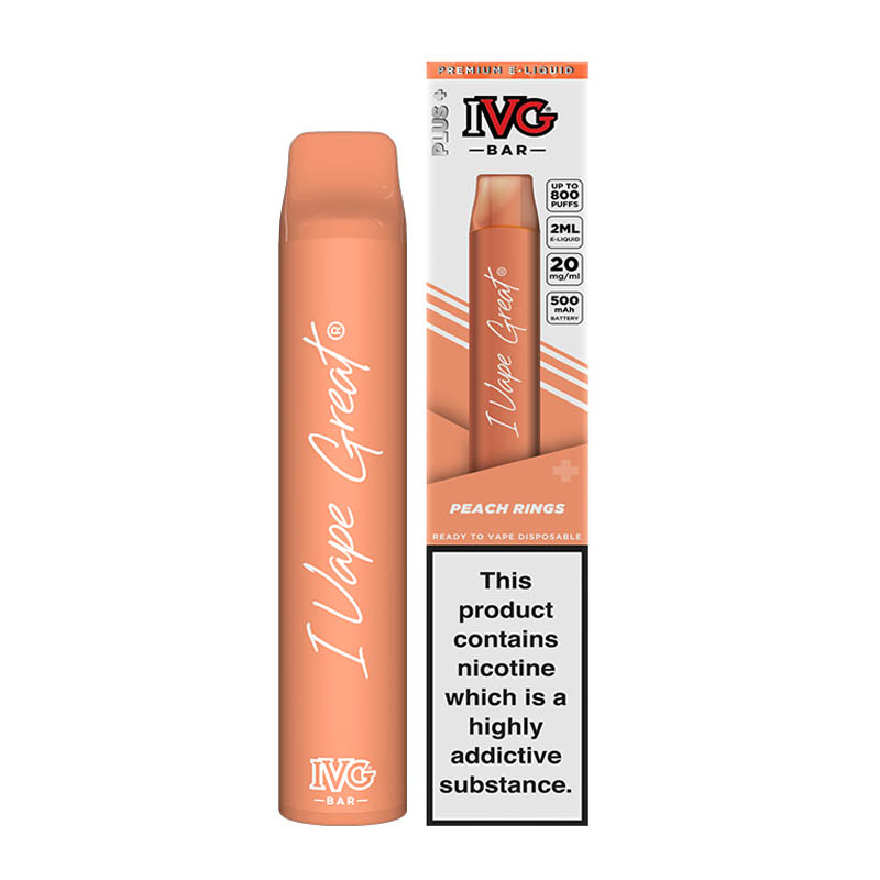 ivg bar plus ηλεκτρονικο μιας χρησης peach rings