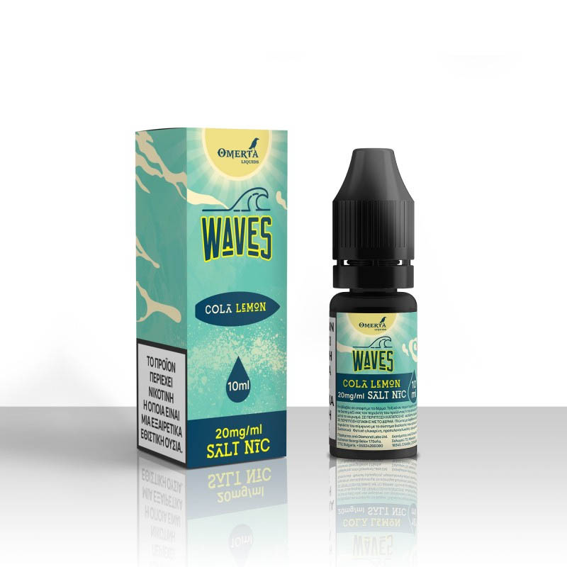 omerta nic salts waves cola lemon 10ml ετοιμο υγρο αναπληρωσης