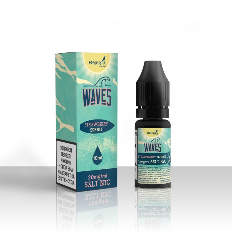 omerta nic salts waves strawberry sorbet 10ml ετοιμο υγρο αναπληρωσης