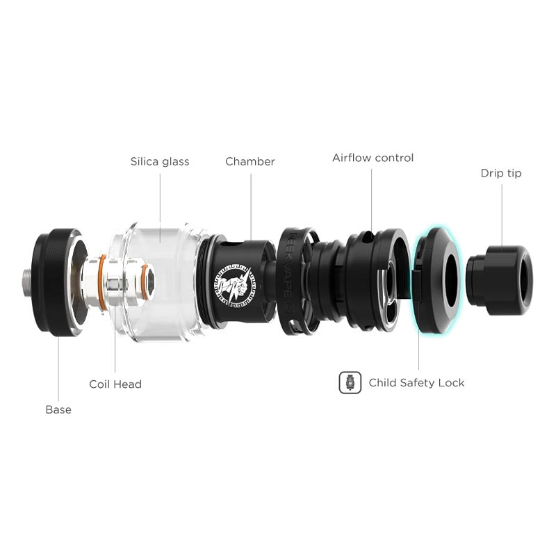 geekvape zeus se subohm tank exploded view