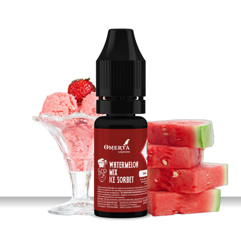 omerta watermelon mix ice sorbet 10ml ετοιμο υγρο αναπληρωσης