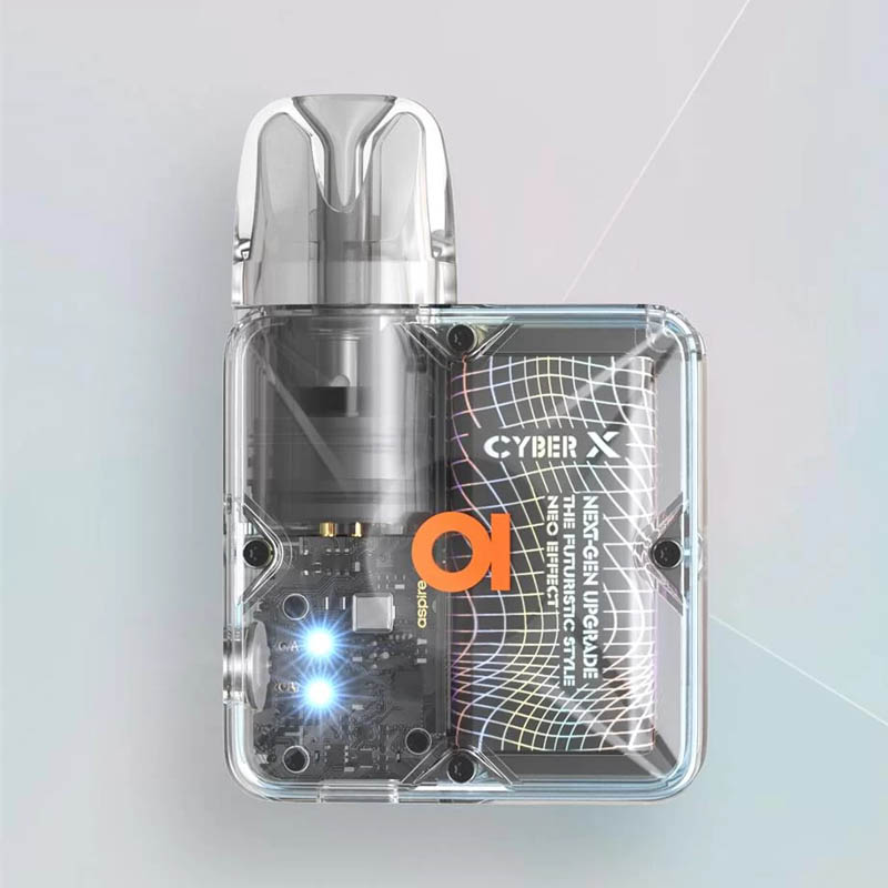 aspire cyber x pod kit διαφανη πλευρα
