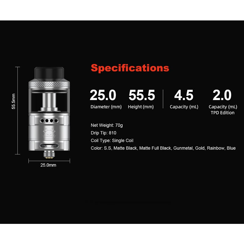 hellvape fat rabbit solo specs