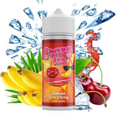 steam city crazy ice banana sour cherry flavorshot