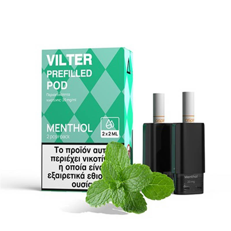aspire vilter prefilled pods menthol προγεμισμενα