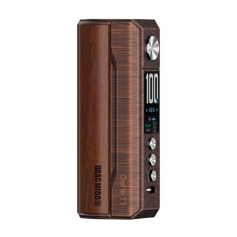voopoo drag m100s mod antique brass padauk