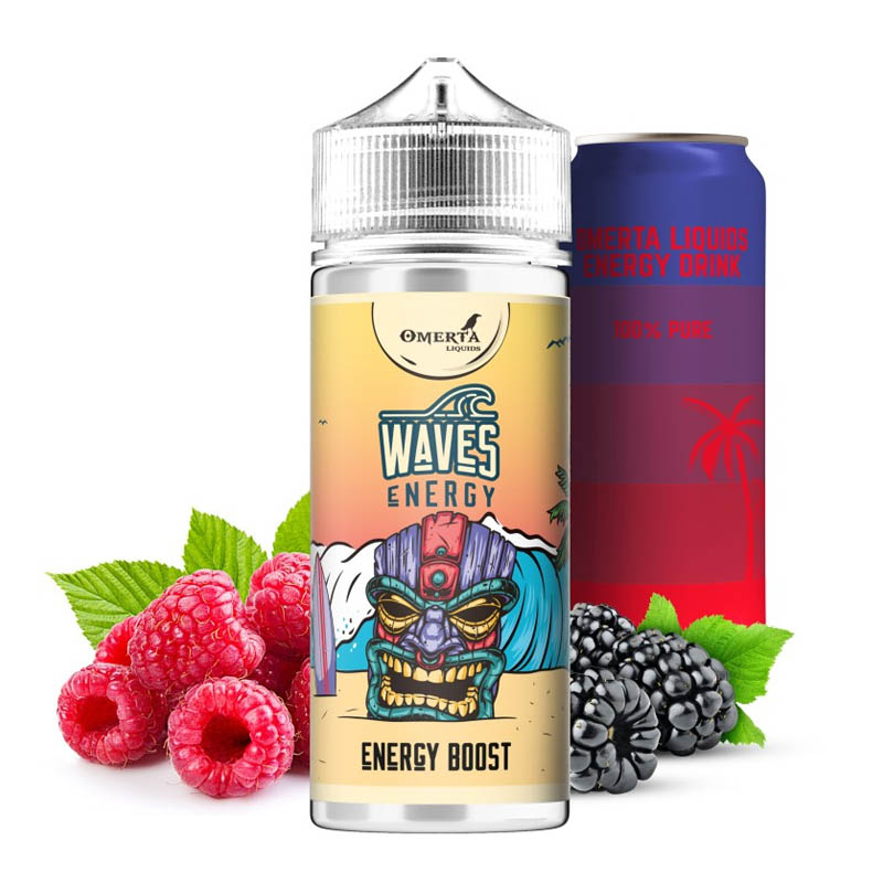 omerta waves energy boost flavorshot 120ml