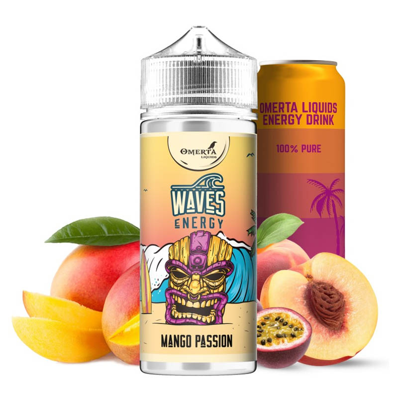 omerta waves energy mango passion fruit flavorshot 120ml