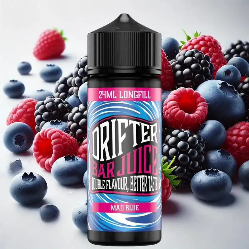 drifter bar juice mad blue flavorshot 120ml