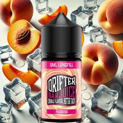 drifter bar juice peach ice flavorshot 30ml