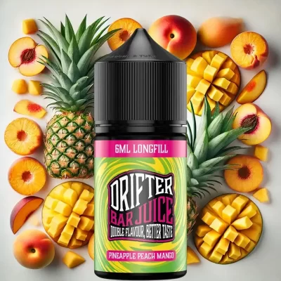 drifter bar juice pineapple peach mango flavorshot 30ml