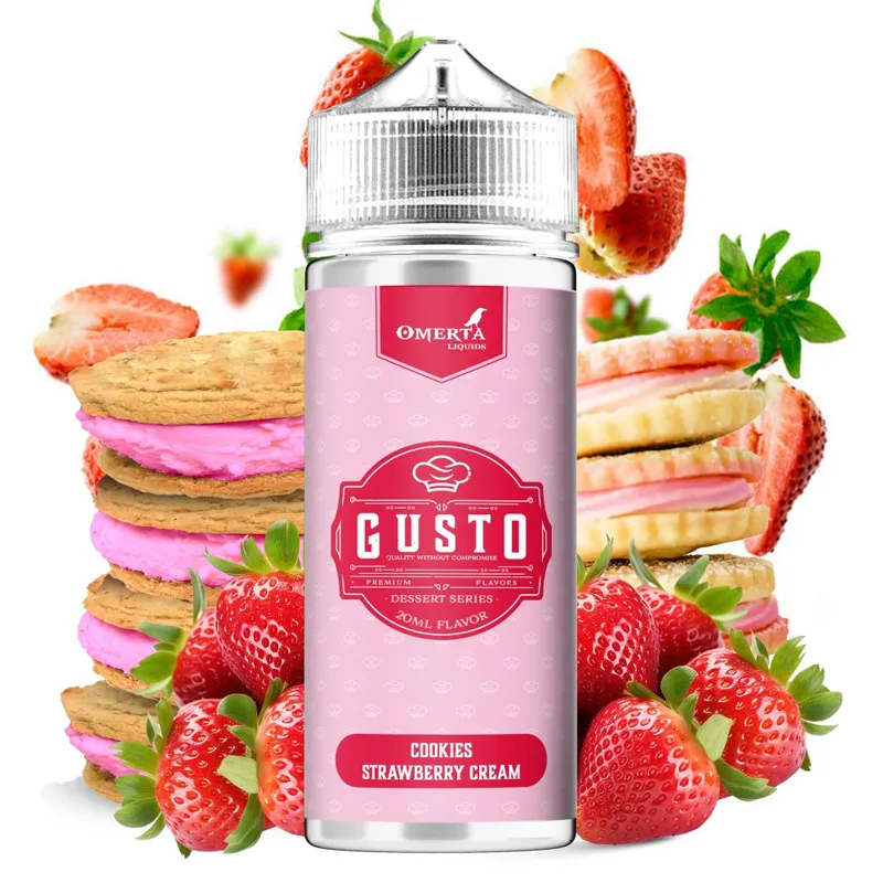 omerta gusto cookies strawberry cream flavorshot 120ml