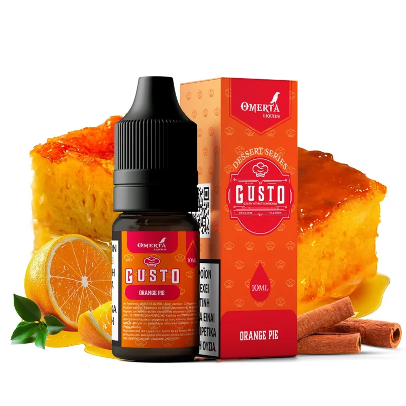 omerta gusto orange pie 10ml ετοιμο υγρο αναπληρωσης