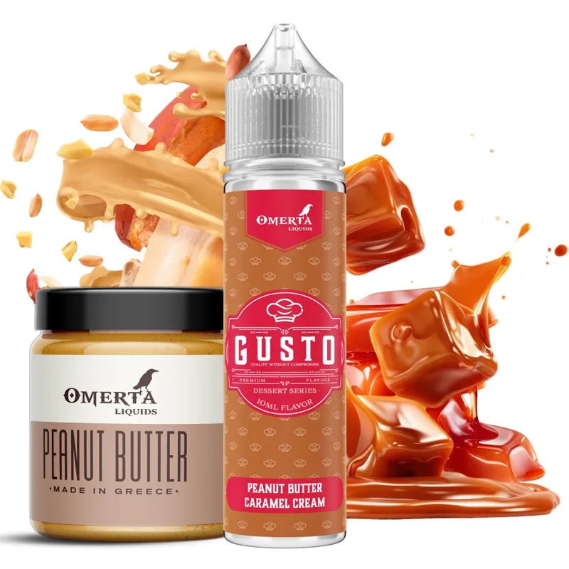 omerta gusto peanut butter caramel cream flavorshot 60ml