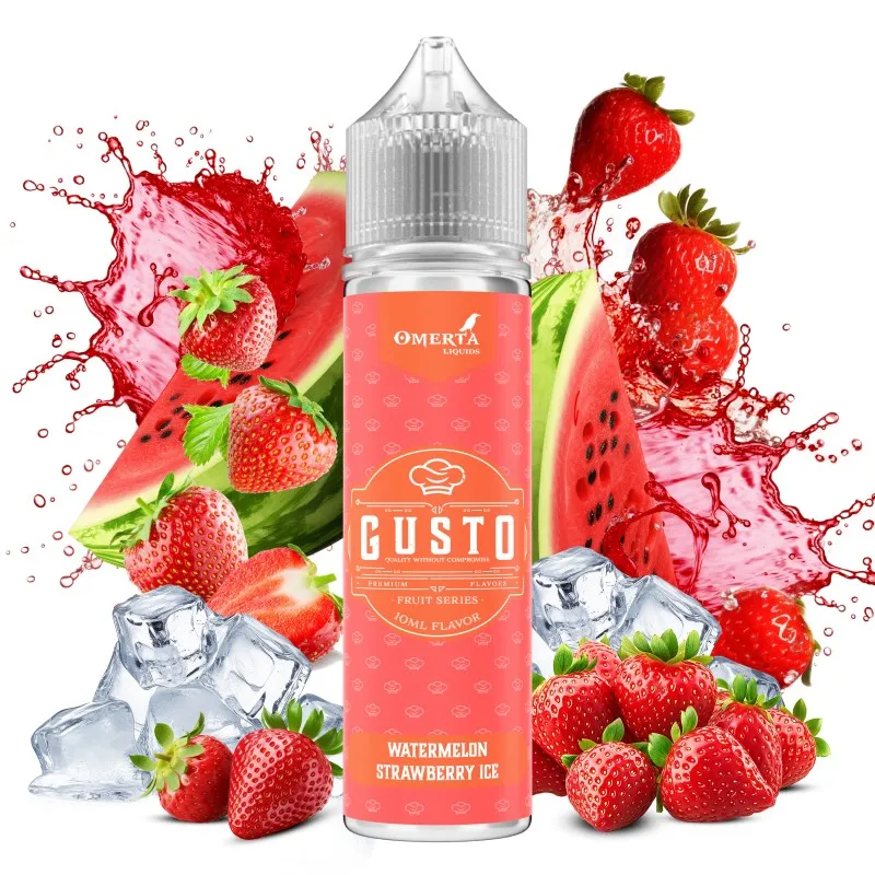 omerta gusto watermelon strawberry ice flavorshot 60ml