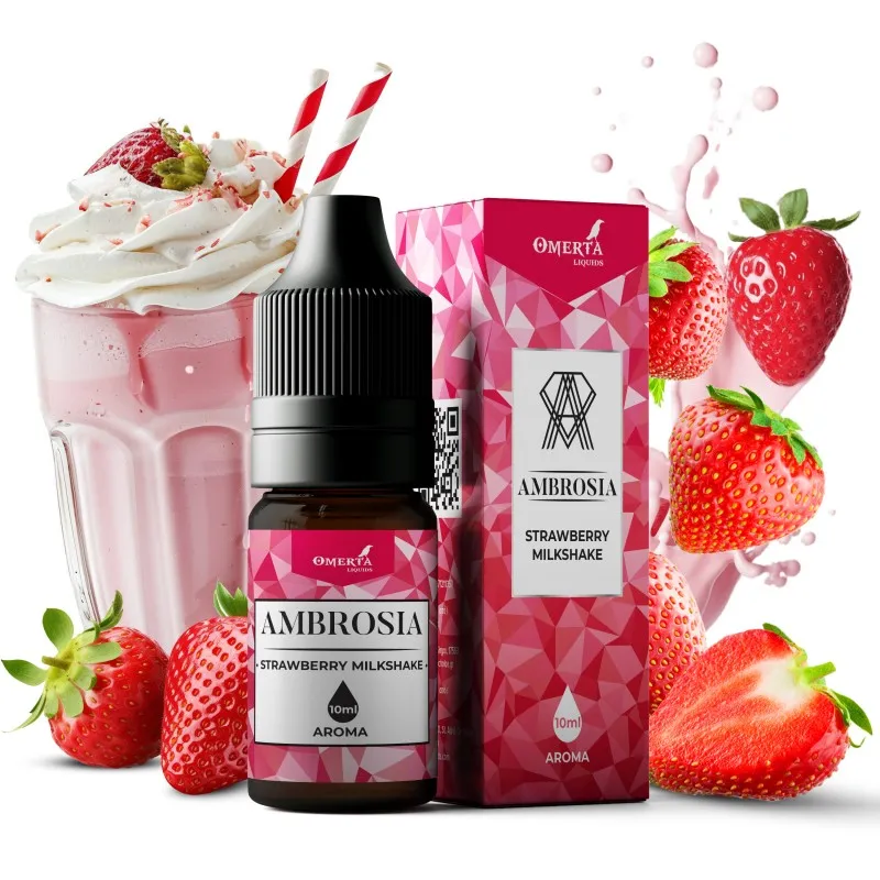 ambrosia omerta strawberry milkshake αρωμα 10ml