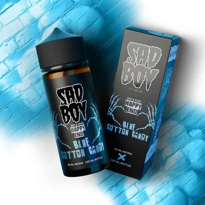 sad boy happy end blue cotton candy flavorshot