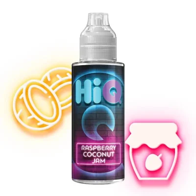 hiq raspberry coconut jam 120ml flavorshot