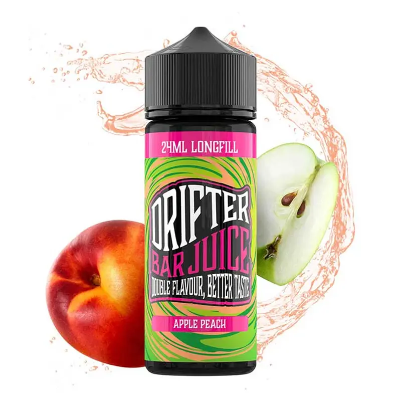 drifter bar juice apple peach flavorshot 120ml vapeshelter